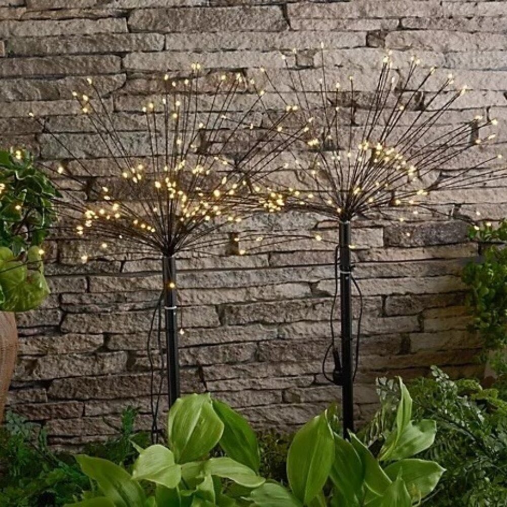 Bethlehem Lights Telescoping 2-Pc Star Burst Stake Lights - Black H430075 -